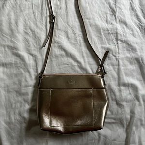 Metallic Rose Gold Kate Spade Crossbody Purse